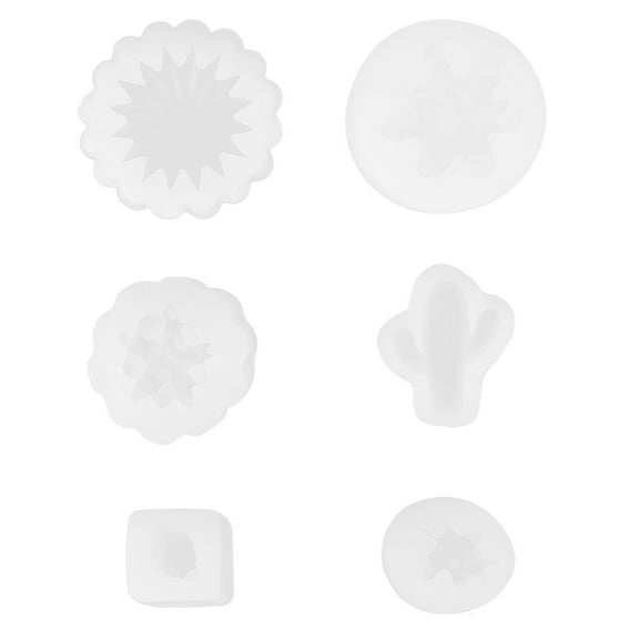MLINS 6 Pcs Candle Moulds Succulent Cactus Molds Silicone