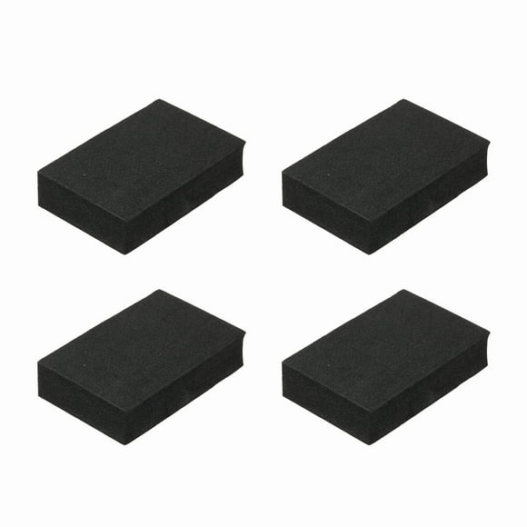 Single Sided Speaker Isolation Pads, 60mmx40mmx15mm Square Black Non Slip EVA Acoustic Foam Pads Feet Anti-Vibration Base for Decks Speaker Subwoofer HiFi Sound System, Pack of 4