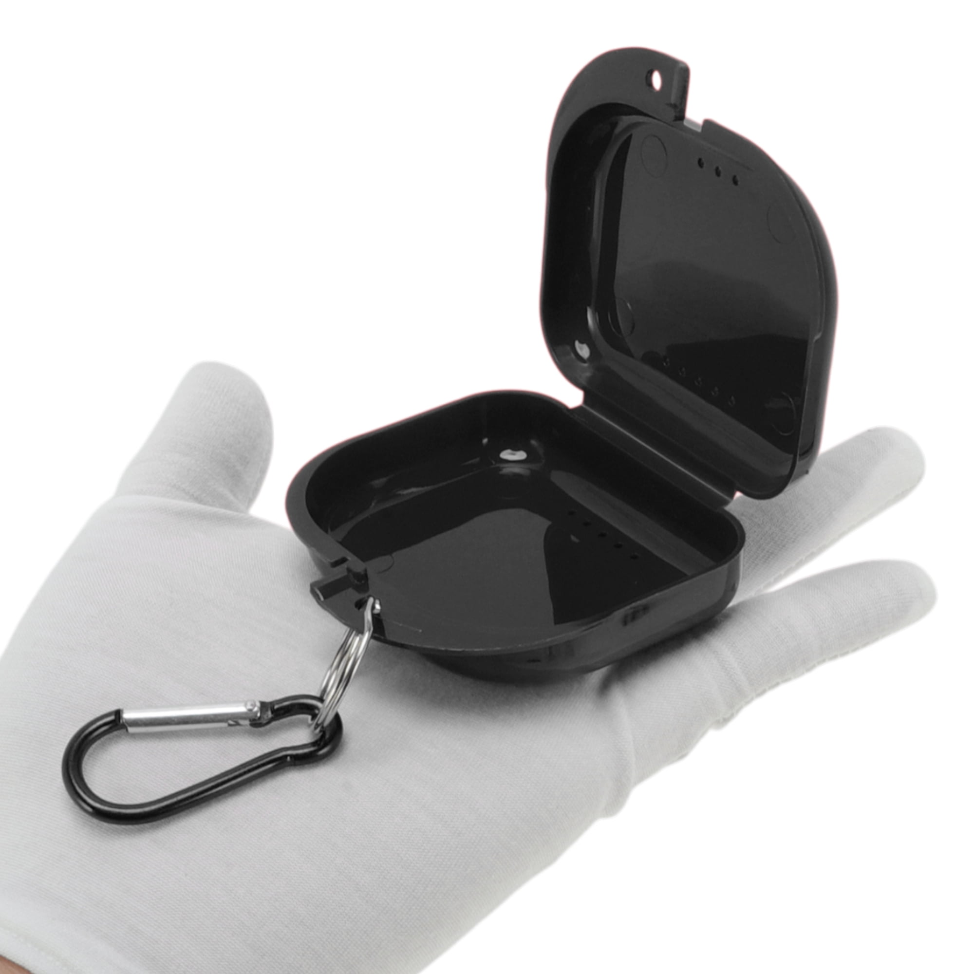 Unique Bargains Compact Braces Box with Buckle 1 Pc Black