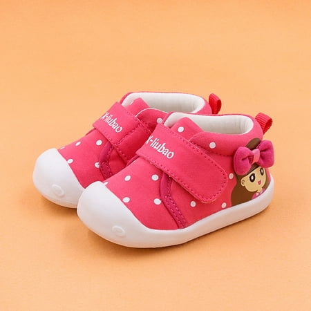 

Toyella Soft-soled shoes for girls babies and toddlers Rose red 17yards