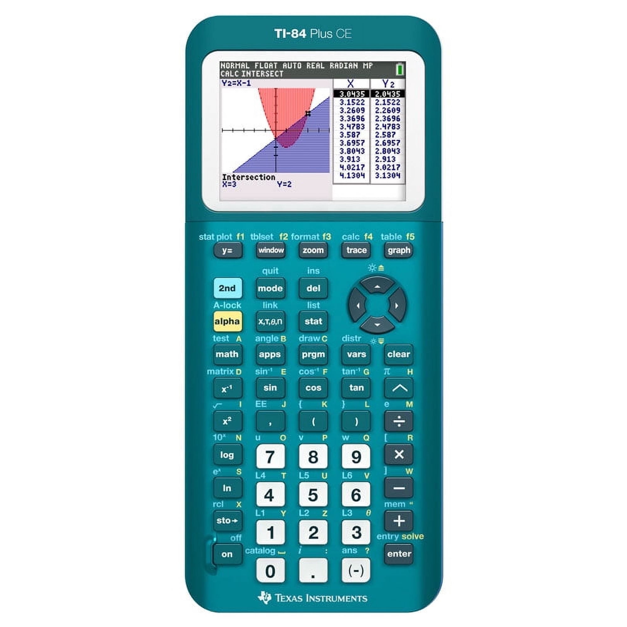 Texas Instruments TI-84 Plus CE Graphing Calculator, Matte Teal