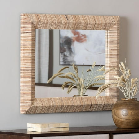 bali & pari Adino Boho Mirror, Square, Natural