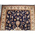 thumbnail image 2 of AHMEDANI Mid Night Blue Hot Ivory Touch Medallion Rectangle Area Rug Hand Knotted Wool Silk Carpet (6 X 4)', 2 of 7