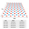 thumbnail image 3 of Balery Red Blue Polka Dots Manta de Felpa Suave y Acogedora – Cobija de Franela Aterciopelada para Cama, Lavable y Cálida para Sofá, Mascotas, Transpirable-60"x50", 3 of 7