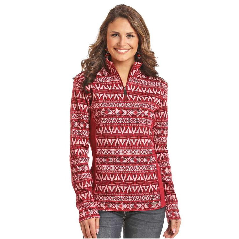 cotton quarter zip pullover women's