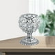 thumbnail image 4 of candeliere de cristal con luz de té, candeliere con soporte decorativo para decoración, favores de de Navidad, centro de de adorno Plata 8x8x10cm BLESIY candelero de cristal, 4 of 8