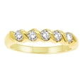 thumbnail image 1 of 1/4 Carat Diamond Wedding Band In 10K Solid White & Yellow Gold, 1 of 1