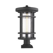 1 Light Outdoor Pier Mount Light In Craftsman Style-22.25 Inches Tall And 12 Inches Wide Z-Lite 570Phxl-533Pm-Bk