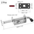 thumbnail image 2 of Unique Bargains Barrel Bolt Latch, 2 Pack 10x120mm - Stainless Steel Spring Loaded Gate Latch Pin for Door (Silver), 2 of 5