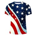 thumbnail image 4 of IROINNID Big and Tall Men T Shirts, Indenpence Day Lightweight Thin Basic Round Neck Festive Printed Blouses for Men, 4 of 5
