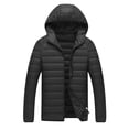 thumbnail image 2 of Chaqueta De Plumón De Pato Ultraligera De Invierno Para Hombre Abrigo Acolchado Negro M Sunnimix Chaqueta de plumón con capucha ligera, 2 of 8