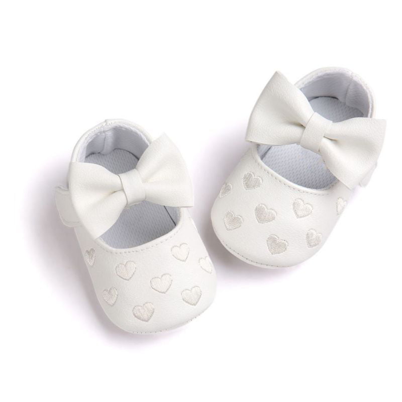 Baby Newborn Girl Princess Grib Shoes Leather Sole Sneaker Christening Pram fb