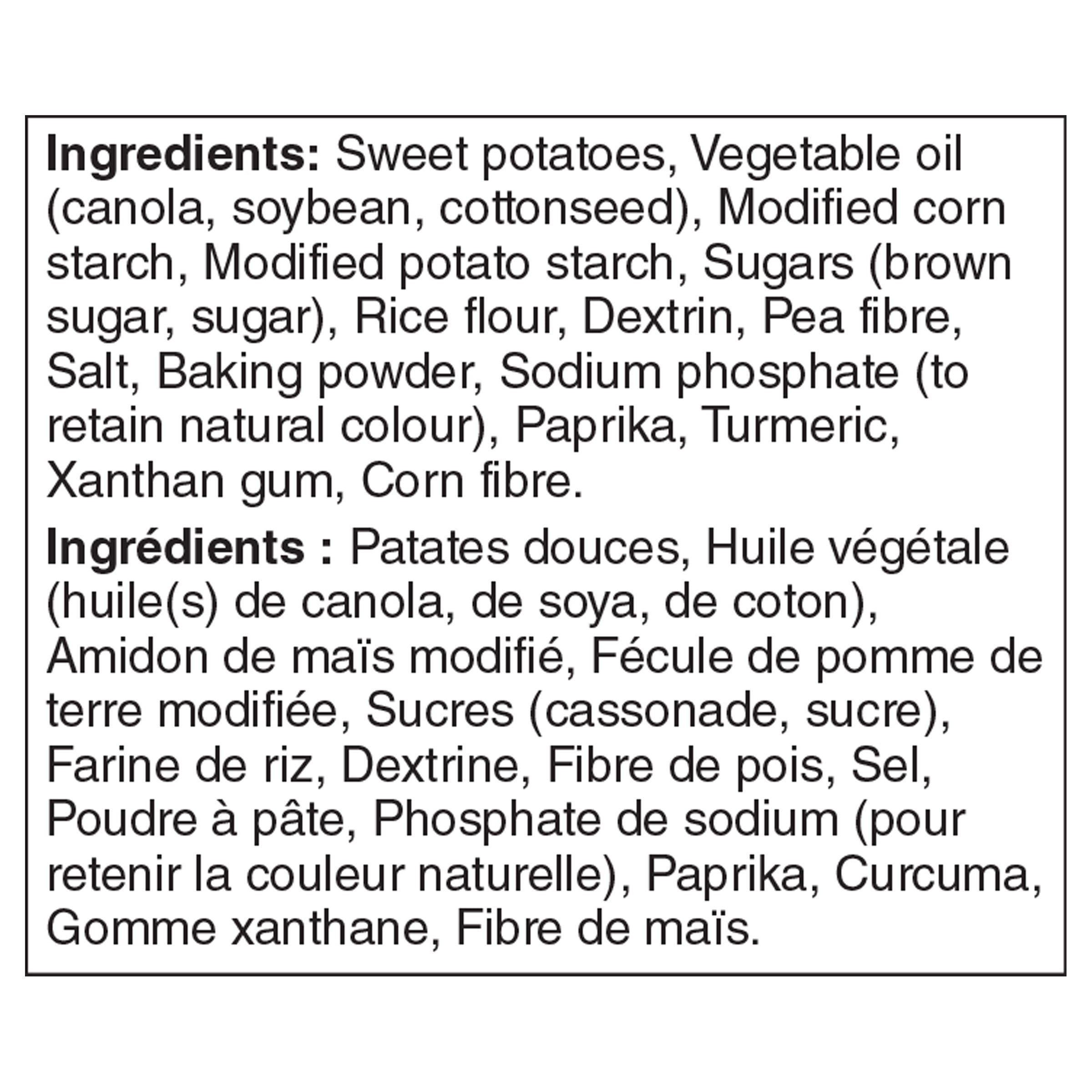 Frites de patate douce Superfriesᴹᴰ McCainᴹᴰ, coupe large 454g