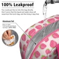 thumbnail image 5 of Lunch Bag Lunch Box for Women Reusable Insulated Lunch Bags,Water-Resistant Strawberry Plants Fruit Pink Cooler Lunch Tote Bag, Large Capacity for Work Travel Picnic, 5 of 6