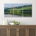 thumbnail image 2 of PixonSign Canvas Print Wall Art Set Emerald Green Mountain Range Country Farmhouse Mountain Range Landscape Nature Wilderness Modern Decorative Calm/Relax/Cozy - 24"x36"x3, 2 of 5