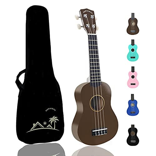 Strong Wind Soprano Ukulele 21 inch Beginner Uke Hawaii Kids Guitar With Gig Bag For Kids Beginners Students Pink）