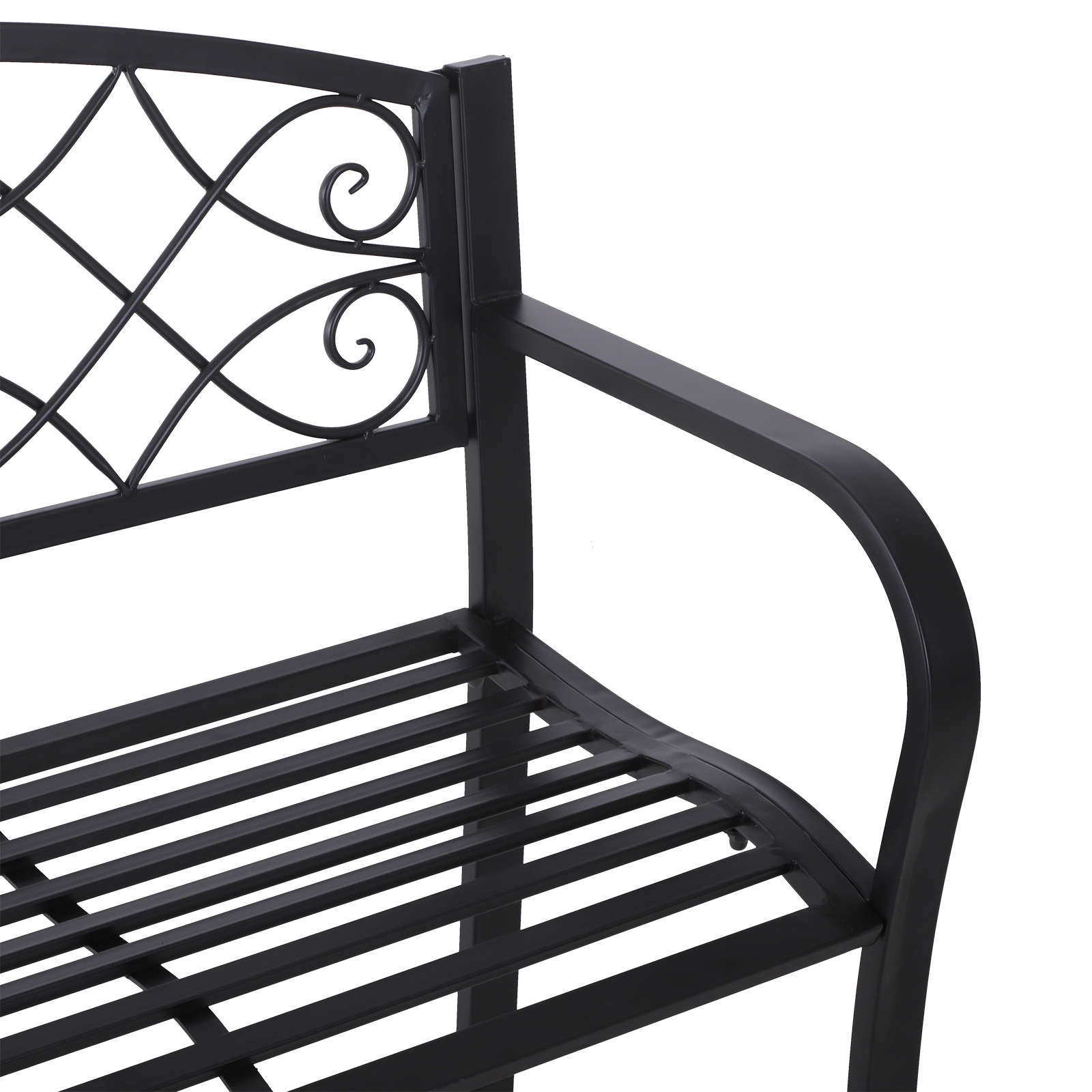 Patio Lawn Garden Patio Furniture Accessories Patio Lawn Garden Benches Anself Patio Garden Bench Park Yard Outdoor Furniture Iron Frame Chair Seat With Wood Slats Brif Rs
