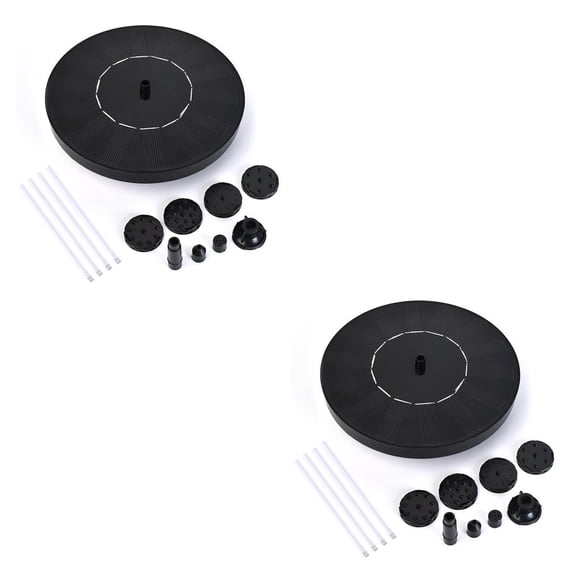 Methold Birdbath Pond Solar 6 boquillas fuente exterior patio trasero 190L/H piscina agua rociador paisaje con palo Type1 NO1