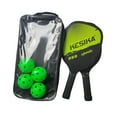 thumbnail image 3 of Raquetas de paleta de Pickleball perfecl 2 raquetas 4 pickleballs bolsa de transporte verde, 3 of 8