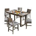 thumbnail image 5 of Miekor Furniture Contemporary Gray 1pc Counter Height Dining Table Solid wood Center Support Beam Table Dining Room Furniture 23652, 5 of 7