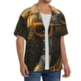thumbnail image 2 of Wukai Cool Sunglasses Elephant Art Men's Casual Short-Sleeve Button Down Shirt,Cuban Shirts for Men,Mens Short Sleeve Dress Shirts-4X-Large, 2 of 5