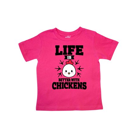 

Inktastic Life is Better with Chickens Gift Toddler Boy or Toddler Girl T-Shirt