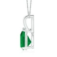thumbnail image 2 of Angara Natural 1.5 ct Emerald Pendant Necklace in 925 Sterling Silver for Women - May Birthstone Jewelry | Pear Shape Emerald Pendant Necklace, 2 of 9