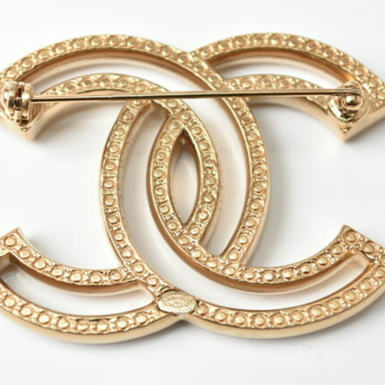 Chanel Silver Tone Safety Pin Brooch