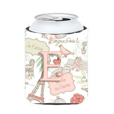 

Letter E Love In Paris Pink Can & Bottle Hugger
