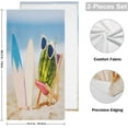 thumbnail image 2 of Cute Watermelon Sktaboard Kitchen Hand Towels 2 PCS, Beach Happy Summer Fingertip Bath Towels Ultra Soft and Highly Absorbent, Decorative Face Towels Dish Washcloths, 28.3"x14.4", 2 of 5