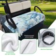 thumbnail image 5 of Golf Cart Seat Covers for 2 Seater,Blue Coastal Turtle Soft Microfiber Cart Seat Towel Blanket,Summer Beach Coral Nautical Absorbent Breathable Non Slip Bench Seats Protector for Golf Course 51"x31", 5 of 9