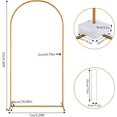 thumbnail image 2 of QueipA 6.6ft Wedding Arch, Metal Backdrop Stand Wedding Ballon Arch Frame Decoration Support Stand for Ceremony Indoor Outdoor Party Event Baby Shower, 2 of 7