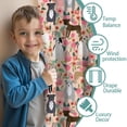 thumbnail image 3 of Blackout Kids Curtains,Boston Terrier Dogs with Flowers Childrens Insulated Curtains Set Of 2,Bedroom Essentials,Toddler Room Decor 42x54in(106x137cm), 3 of 4