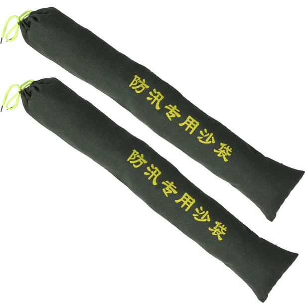 2 bolsas de arena con cordón antiinundación para exteriores.
