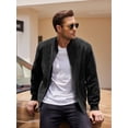 thumbnail image 2 of Coshow Men's Lightweight Jacket Sport Bomber Jacket Casual Suede Vintage Jacket, 2 of 5