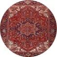 thumbnail image 1 of Ahgly Company Machine Washable Indoor Round Traditional Rust Pink Area Rugs, 3' Round, 1 of 7