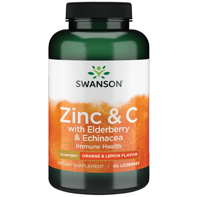 Swanson Zinc & C Lozenges w/ Elderberry & EchinaceaOrange & Lemon