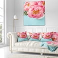 thumbnail image 3 of Designart Bunch of Light Pink Peony Flowers - Floral Throw Pillow - 18x18, 3 of 5