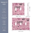 thumbnail image 3 of Haosy Light Switch Cover Plate 2 Gang Electrical Outlet Covers Doodle Love Hearts Crowns Decorate Wall Plate 4.56”x4.48”, 3 of 8
