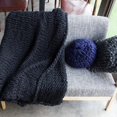 thumbnail image 1 of Thick Crochet Chunky Cable Knit Blanket Beautiful Handmade Cover Yarn Wool Bulky Bed Spread Throw For Home Decor, 1 of 7