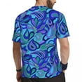 thumbnail image 3 of T Shirt For Men Psychedelic Hippie T-Shirt Blue Tears Print Sports T-Shirts Short Sleeve Breathable, 3 of 7