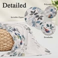 thumbnail image 3 of Eucalyptus Leaves Body Pillow Covers, Retro Farmhouse PlantsFloral Birds Soft Throw Pillow Cases with Invisible Zipper, Decorative Pillowcase Pillows Protectors for Sofa Bed Couchair 20"x54", 3 of 9
