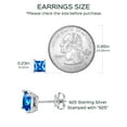 thumbnail image 5 of ChicSilver 925 Sterling Silver Birthstone Earrings for Women Small Stud Earrings Princess Cut CZ Studs Hypoallergenic Jewelry for Valentines Day Birthday Prom Wedding, 5 of 10
