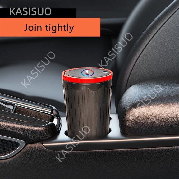 For BMW 4 Series Press Type Car Trash Can Cup Holder Trash Bin with Lid Leakproof Waterproof Car Rubbish Container