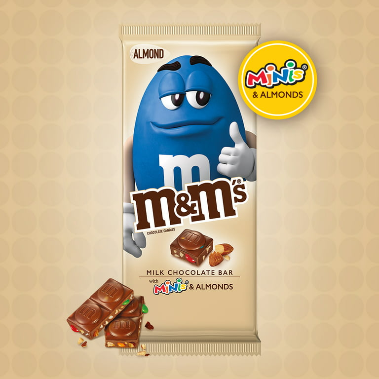 m&m dark chocolate bar
