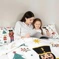 thumbnail image 4 of Feelyou Cartoon Ballet Princess Bedding Comforter Set 7pcs for Kid, Nutcracker Royal Guarder Queen Bedding Sets, Christmas Tree Reversible Queen Sheet Sets, Breathable Home Decor, 4 of 7