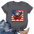thumbnail image 2 of Vetsdori Womens American Flag Shirts USA Years Anniversary Red White and Blue Pullover 4th of July Summer,Casual Short Sleeve Independence Day Graphic T-shirts for Women Fashion, 2 of 5