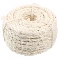 MISSMILE 1 Roll of Natural Sisal Rope Hemp Rope for Cat Tree Scratching Pad DIY Repairing