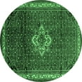 thumbnail image 1 of Ahgly Company Indoor Round Persian Emerald Green Traditional Area Rugs, 6' Round, 1 of 4