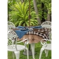 thumbnail image 3 of Outdoor Tablecloth with Umbrella Hole for Patio/Picnic/Party/Camping, Farmhouse Waterproof Table Cloth Round Cover Washable, Vintage Country Texas Star Plaid Wooden Grain (Dia 60"), 3 of 8